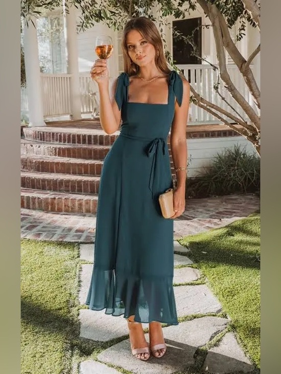 Show Me Your MuMu Dresses & Skirts - Show Me Your Mumu Claire Midi Dress Emerald Green Wedding Guest Bridesmaid XL